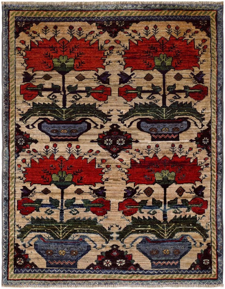 Detail image of 2' 8 x 4' Hand Knotted Ariana Ziegler Rug