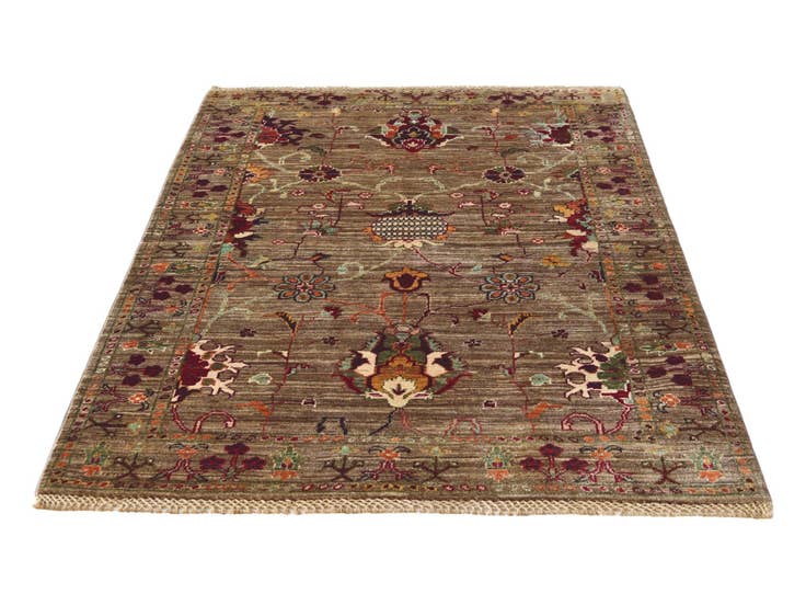 Detail image of 3' 2 x 4' 10 Hand Knotted Ariana Ziegler Rug