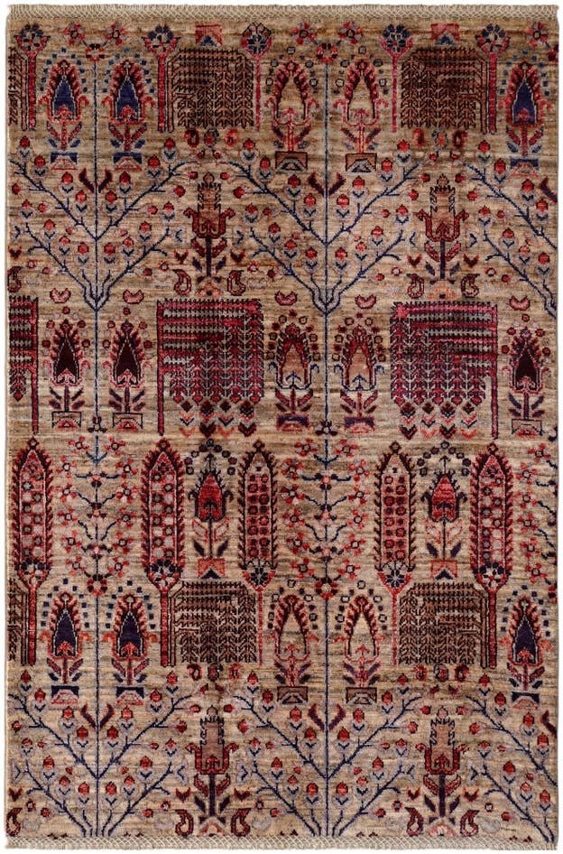 Detail image of 3' 4 x 5' Hand Knotted Ariana Ziegler Rug