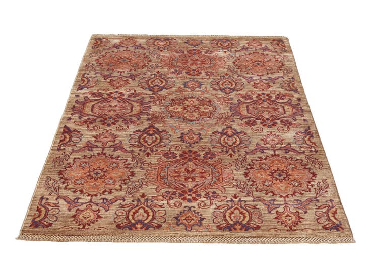 Detail image of 3' 5 x 4' 10 Hand Knotted Ariana Ziegler Rug