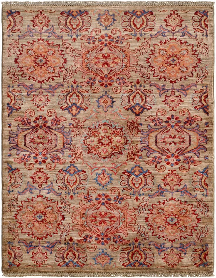 Detail image of 3' 5 x 4' 10 Hand Knotted Ariana Ziegler Rug