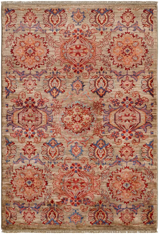 Detail image of 3' 5 x 4' 10 Hand Knotted Ariana Ziegler Rug