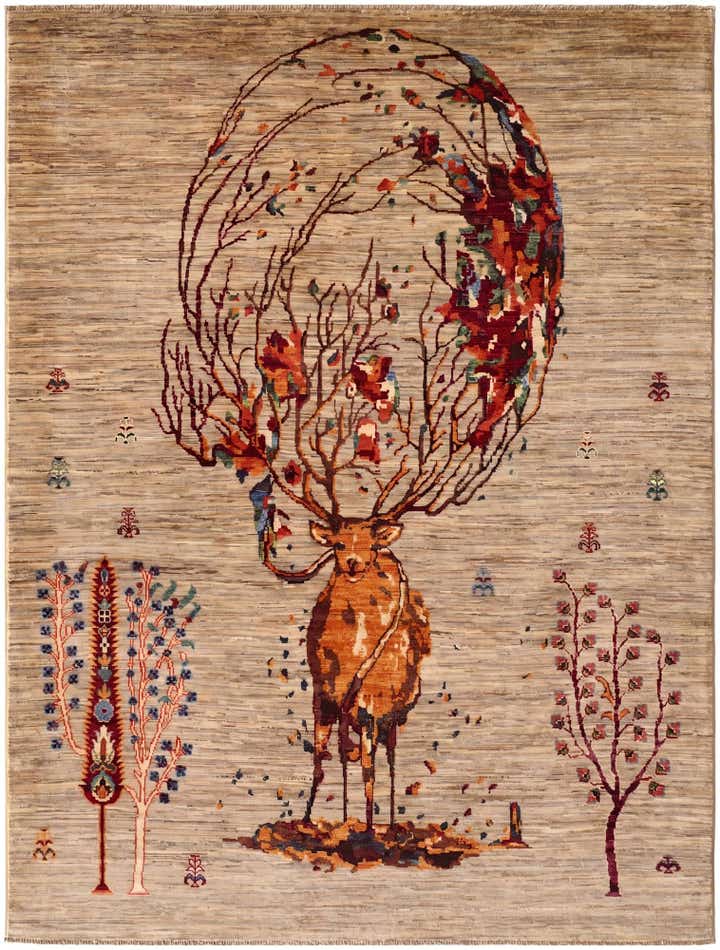 5' 3 x 7' Hand Knotted Ariana Ziegler Rug
