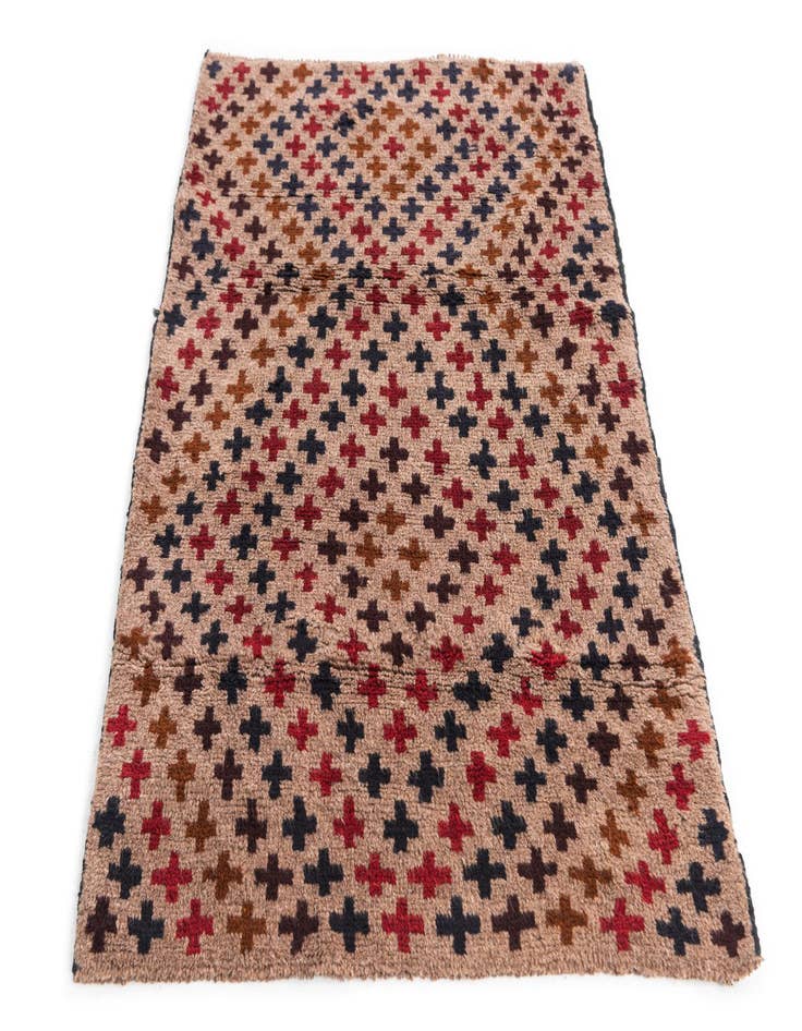 Detail image of 3' x 4' 3  Hand Knotted Balouch Persian Wool Rug