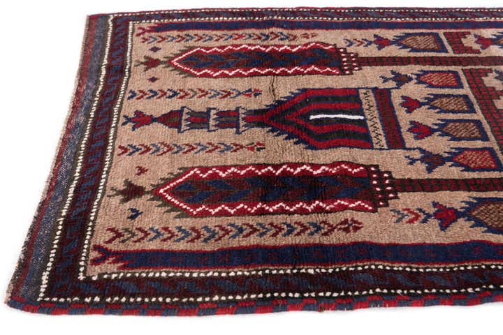 2' 10 x 4' 5 Hand Knotted Balouch Persian Wool Rug