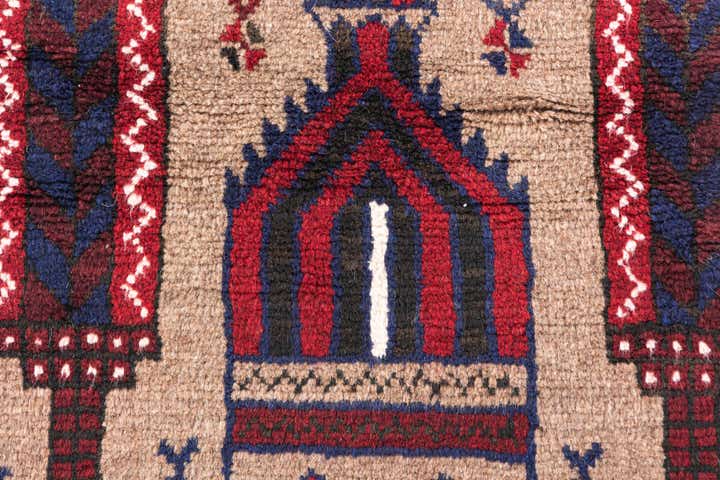 2' 10 x 4' 5 Hand Knotted Balouch Persian Wool Rug