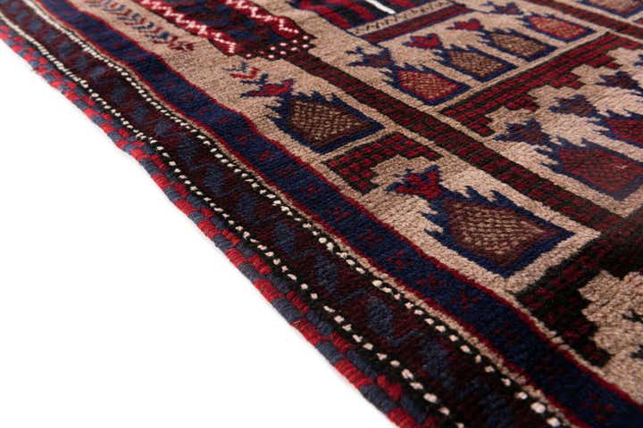 2' 10 x 4' 5 Hand Knotted Balouch Persian Wool Rug