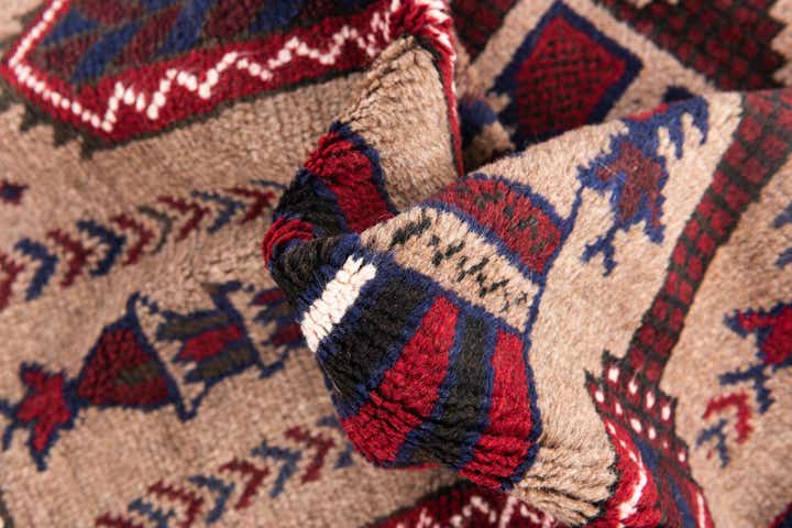 2' 10 x 4' 5 Hand Knotted Balouch Persian Wool Rug