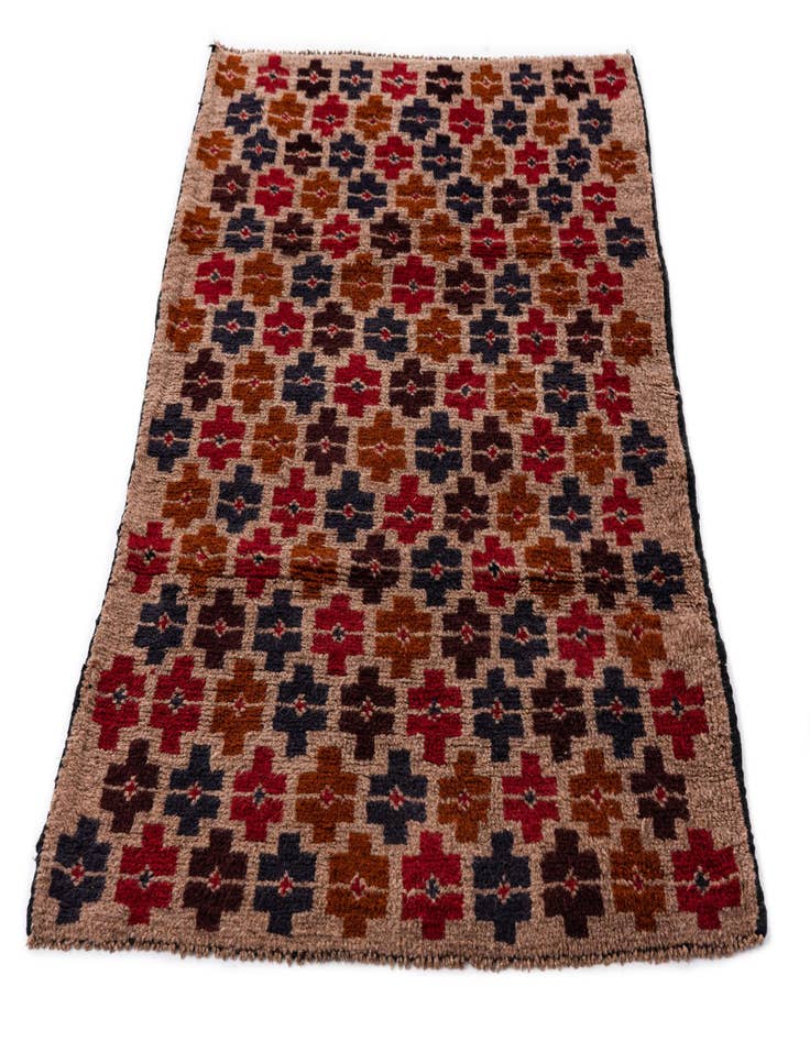 Detail image of 2' 10 x 4' 7  Hand Knotted Balouch Persian Wool Rug