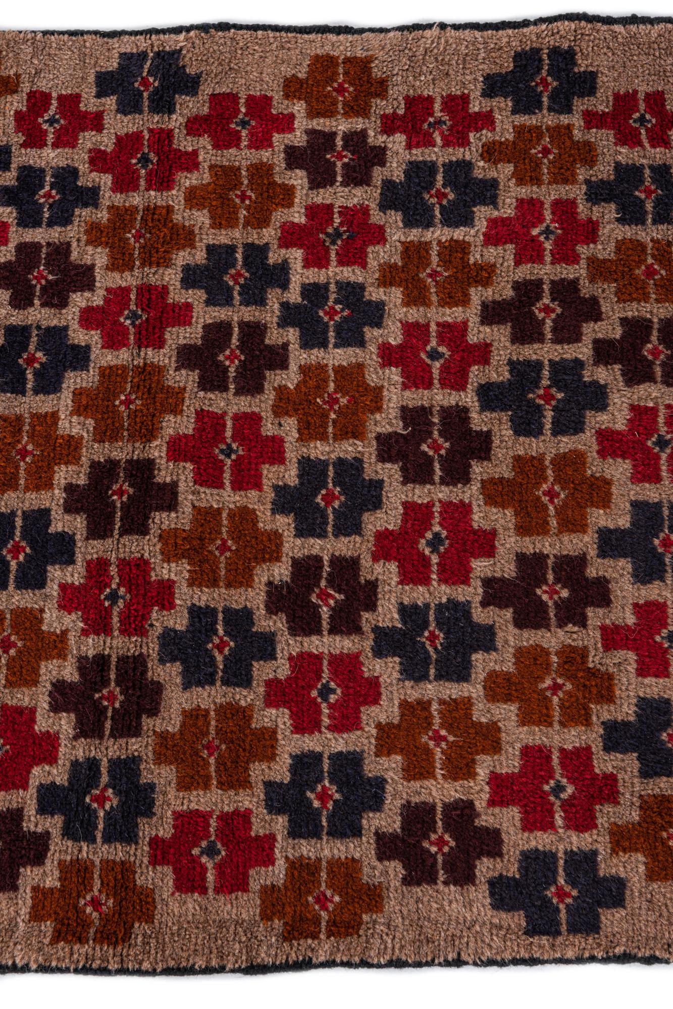 2' 10 x 4' 7 Hand Knotted Balouch Persian Wool Rug