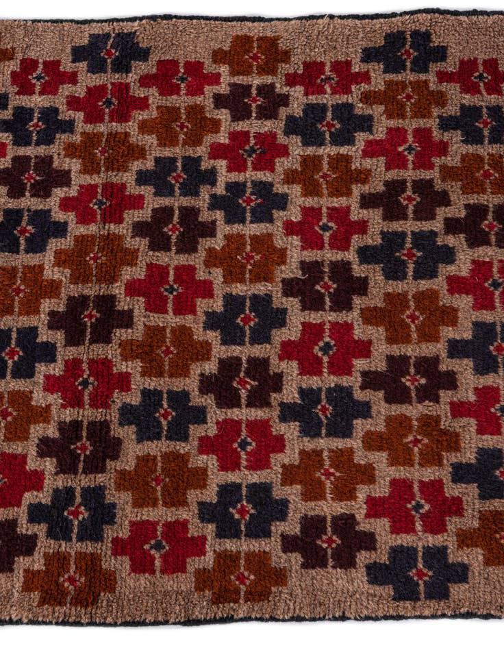 Detail image of 2' 10 x 4' 7  Hand Knotted Balouch Persian Wool Rug