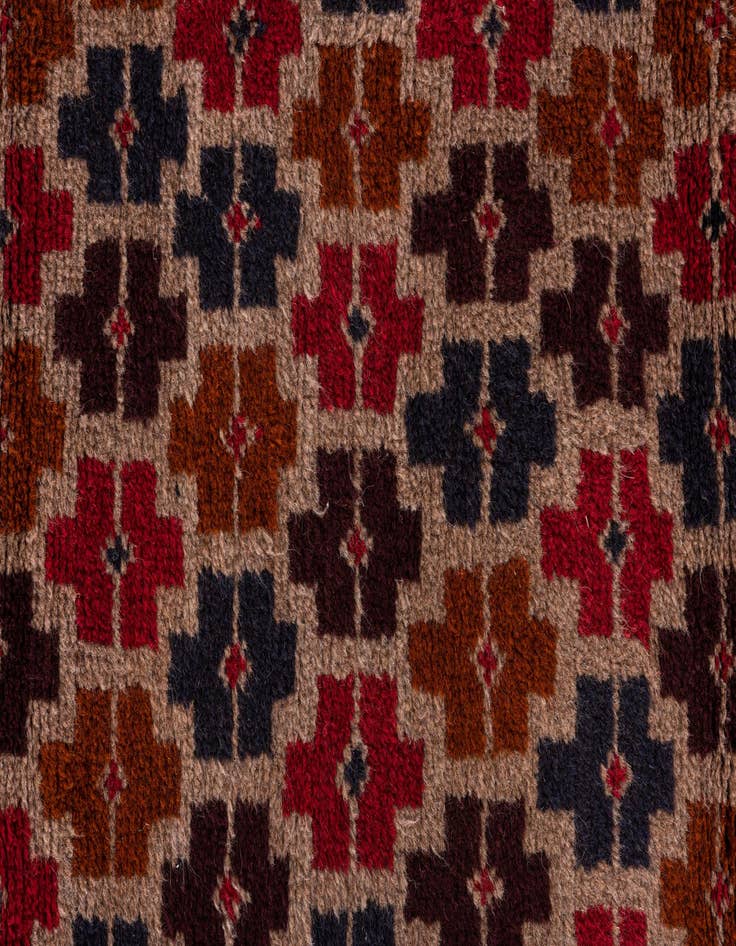 Detail image of 2' 10 x 4' 7  Hand Knotted Balouch Persian Wool Rug