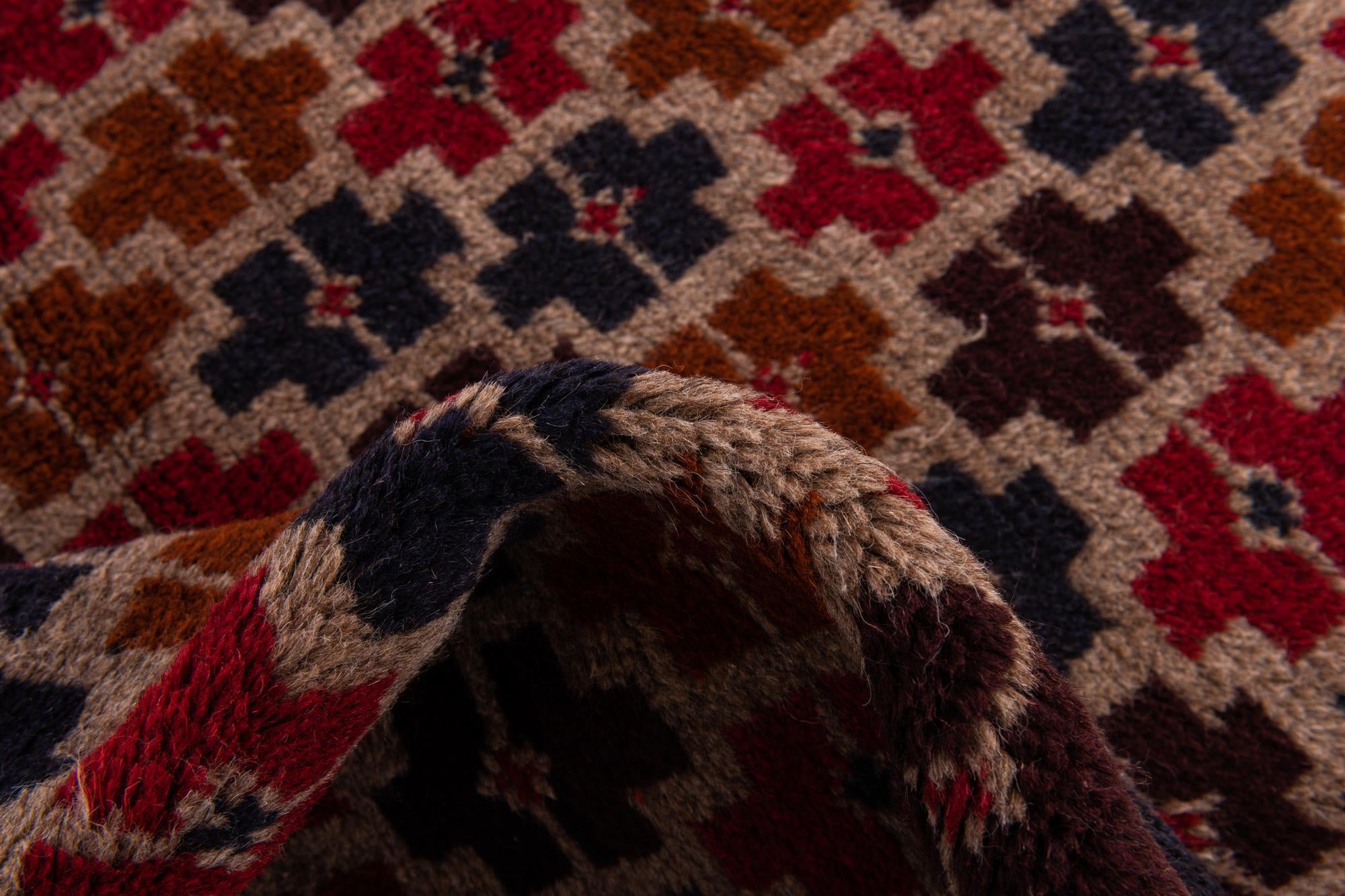2' 10 x 4' 7 Hand Knotted Balouch Persian Wool Rug