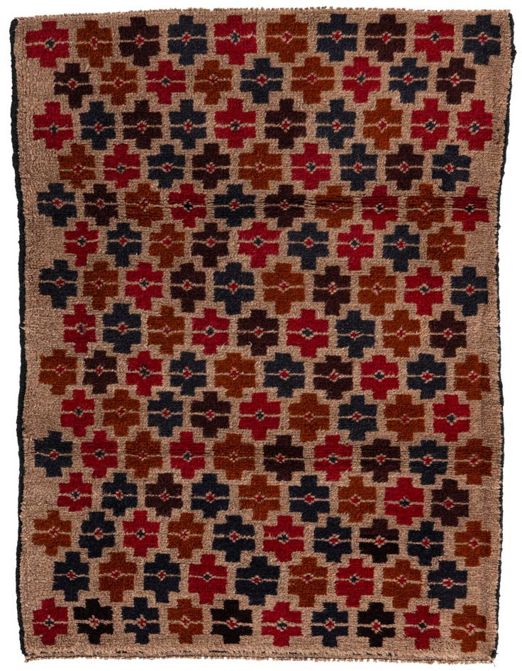 Detail image of 2' 10 x 4' 7 Hand Knotted Balouch Persian Wool Rug