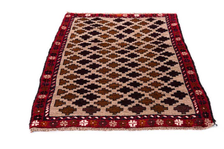 2' 10 x 4' 9 Hand Knotted Balouch Persian Wool Rug
