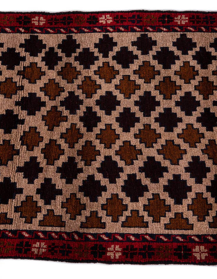 Detail image of 2' 10 x 4' 9  Hand Knotted Balouch Persian Wool Rug