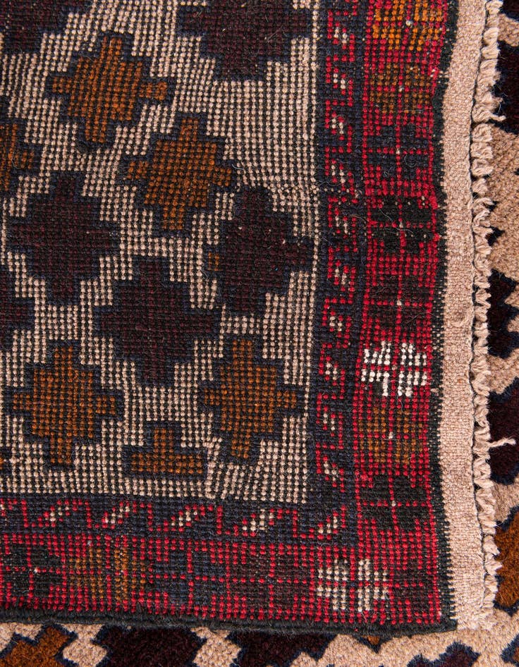 Detail image of 2' 10 x 4' 9  Hand Knotted Balouch Persian Wool Rug