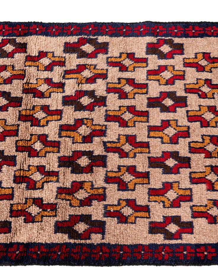 Detail image of 3' x 4' 8  Hand Knotted Balouch Persian Wool Rug