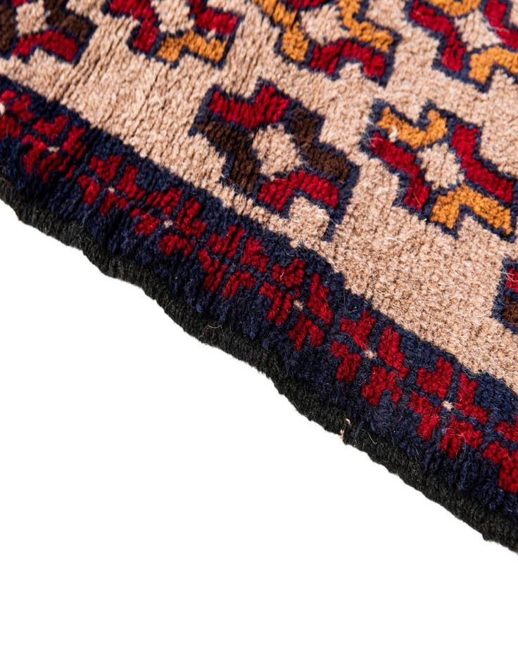 Detail image of 3' x 4' 8  Hand Knotted Balouch Persian Wool Rug