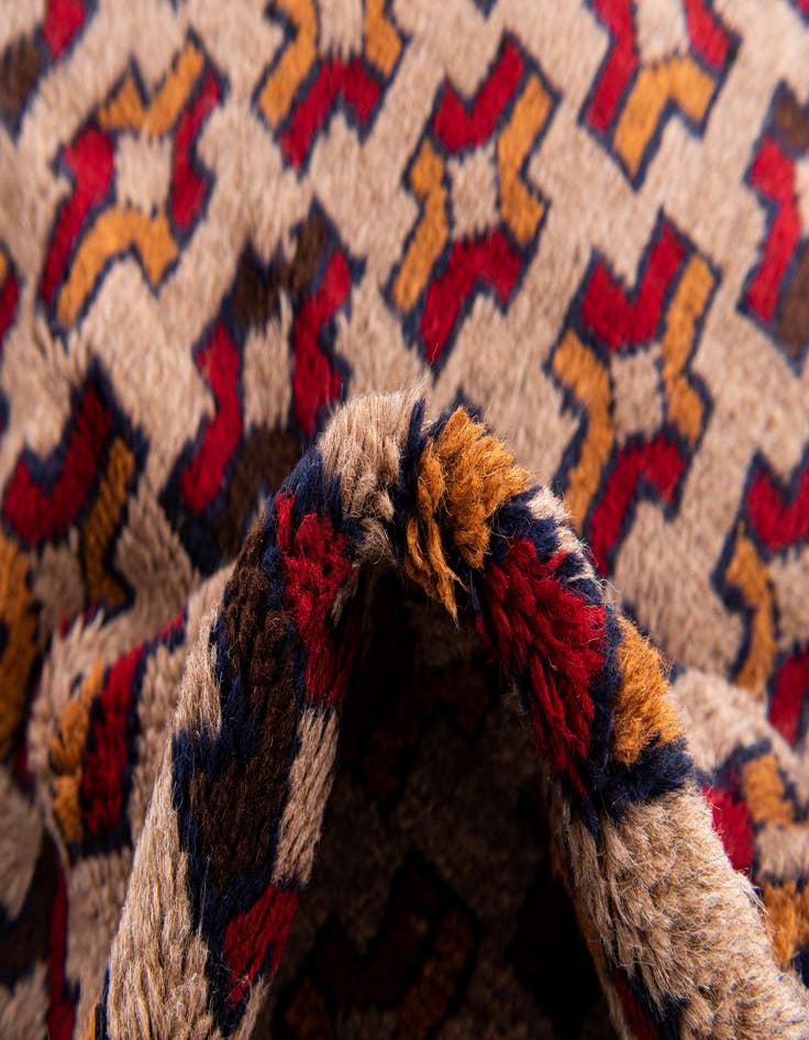 Detail image of 3' x 4' 8  Hand Knotted Balouch Persian Wool Rug