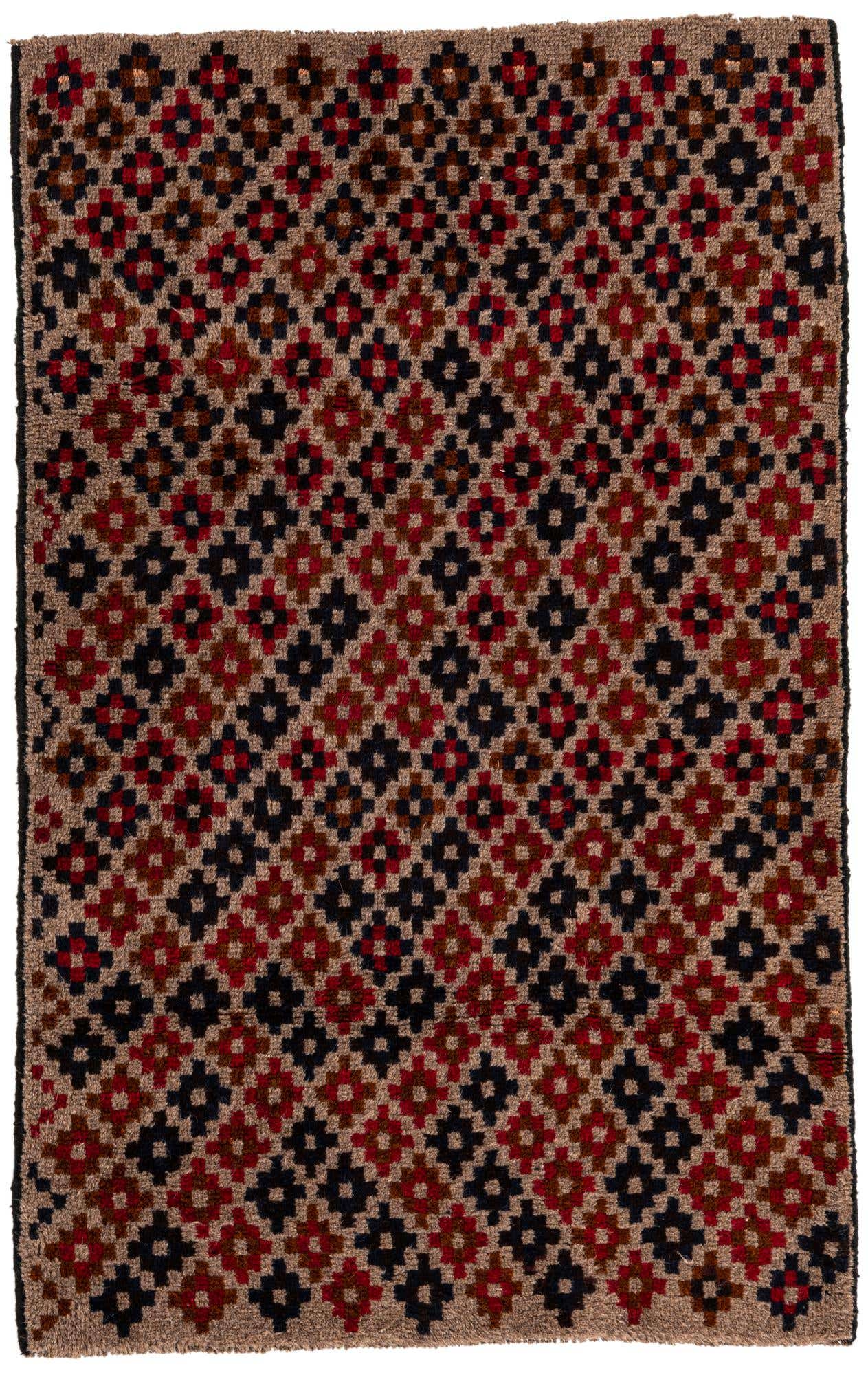 2' 10 x 4' 7 Hand Knotted Balouch Persian Wool Rug