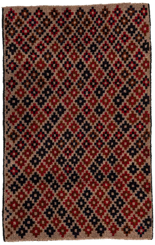 2' 10 x 4' 7 Hand Knotted Balouch Persian Wool Rug