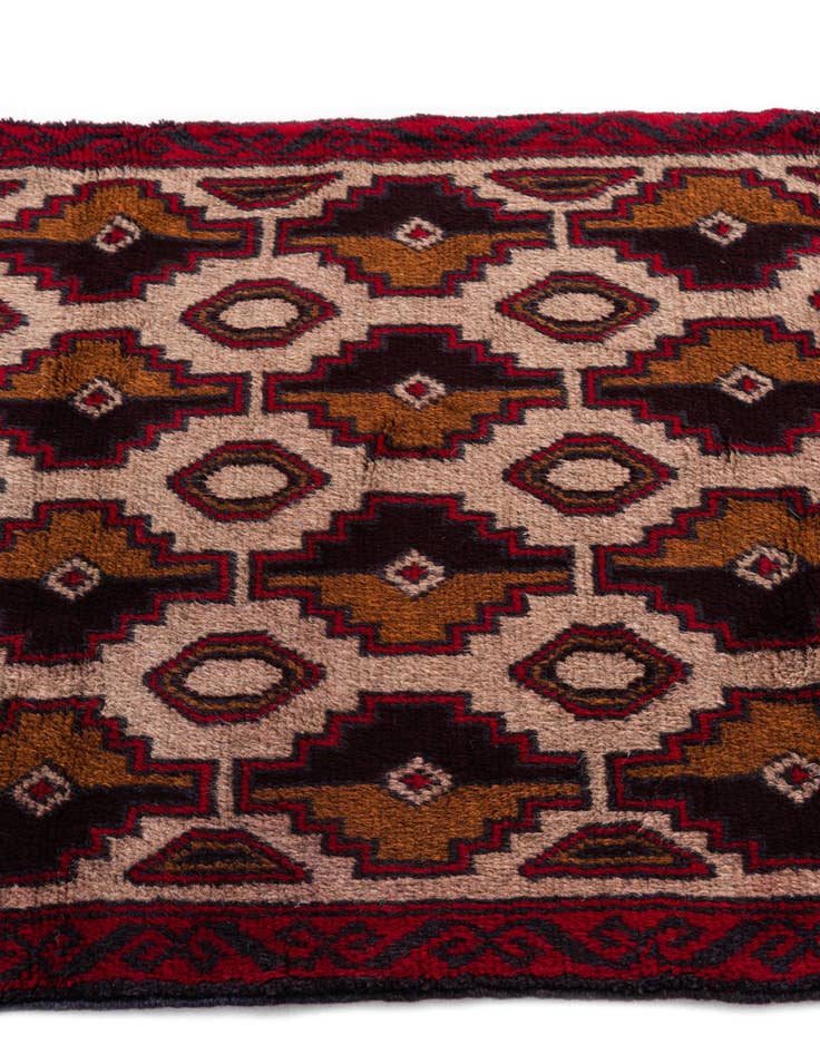 Detail image of 3' x 4' 9  Hand Knotted Balouch Persian Wool Rug