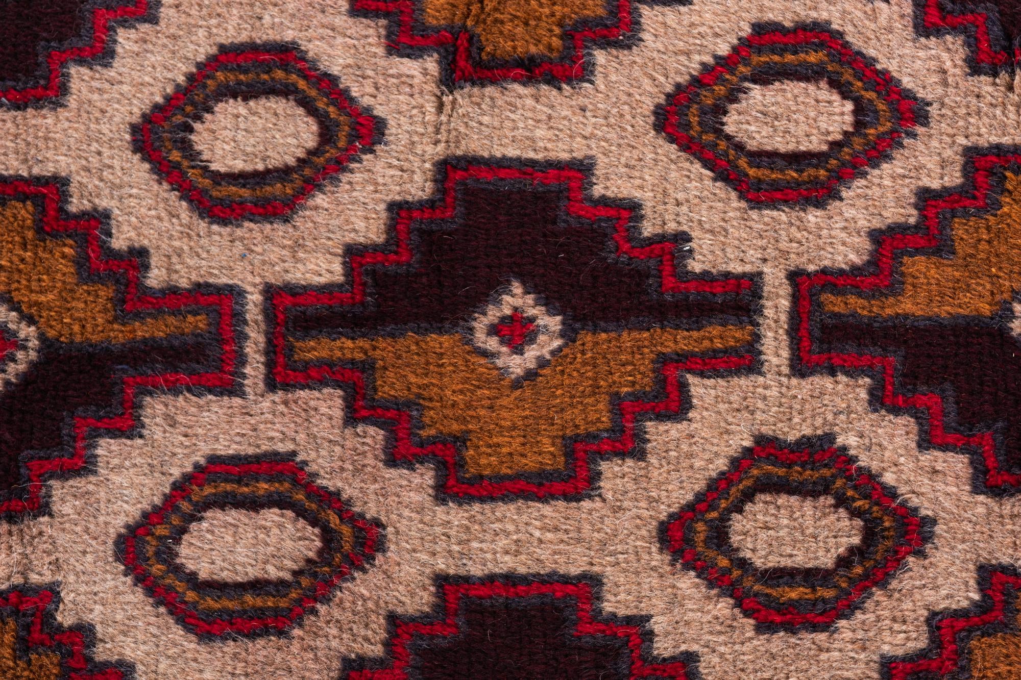 3' x 4' 9 Hand Knotted Balouch Persian Wool Rug