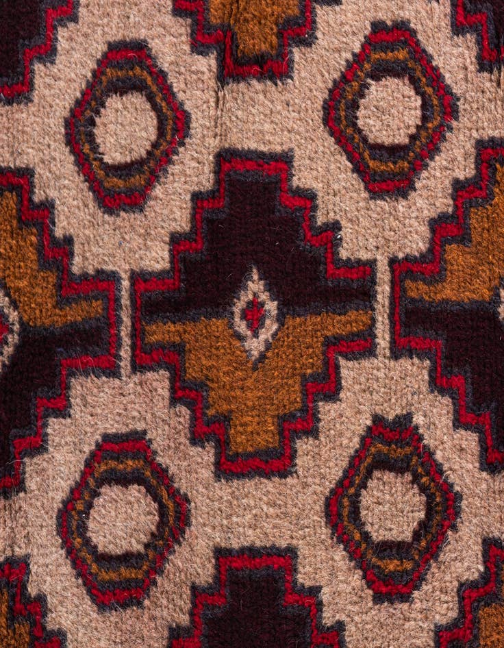 Detail image of 3' x 4' 9 Hand Knotted Balouch Persian Wool Rug