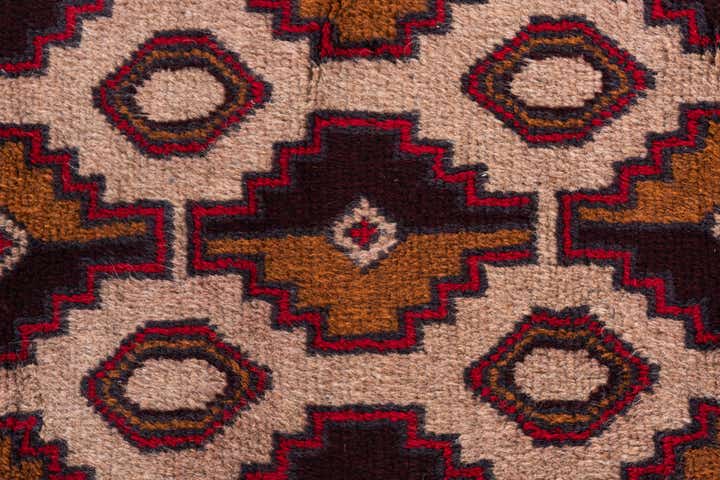 3' x 4' 9 Hand Knotted Balouch Persian Wool Rug