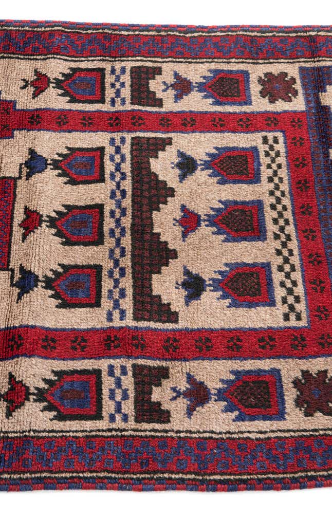 2' 10 x 4' 8 Hand Knotted Balouch Persian Wool Rug