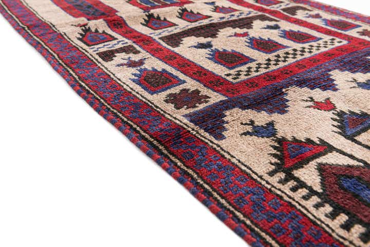 2' 10 x 4' 8 Hand Knotted Balouch Persian Wool Rug