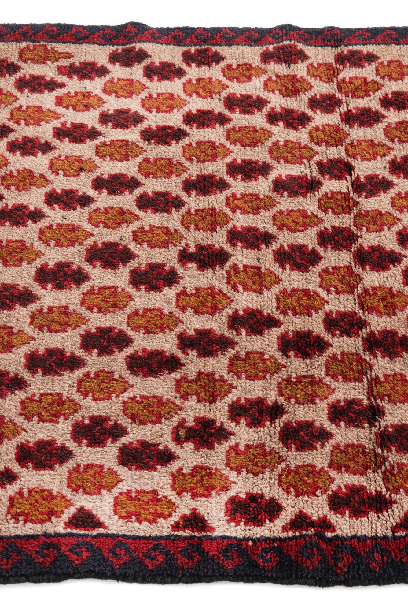 2' 10 x 4' 7 Hand Knotted Balouch Persian Wool Rug