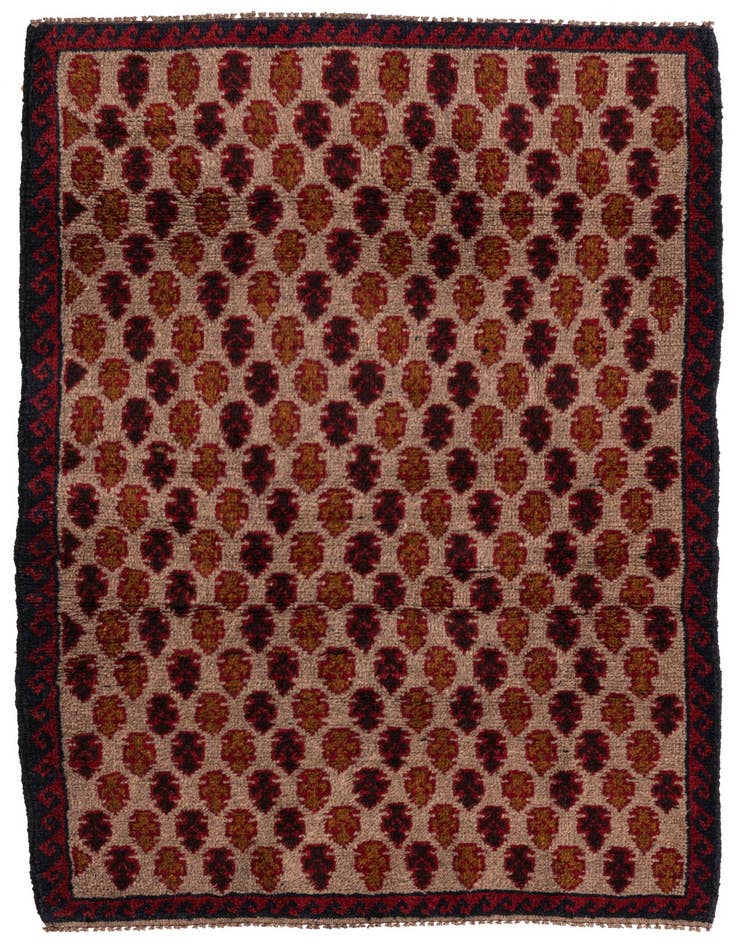 Detail image of 2' 10 x 4' 7 Hand Knotted Balouch Persian Wool Rug