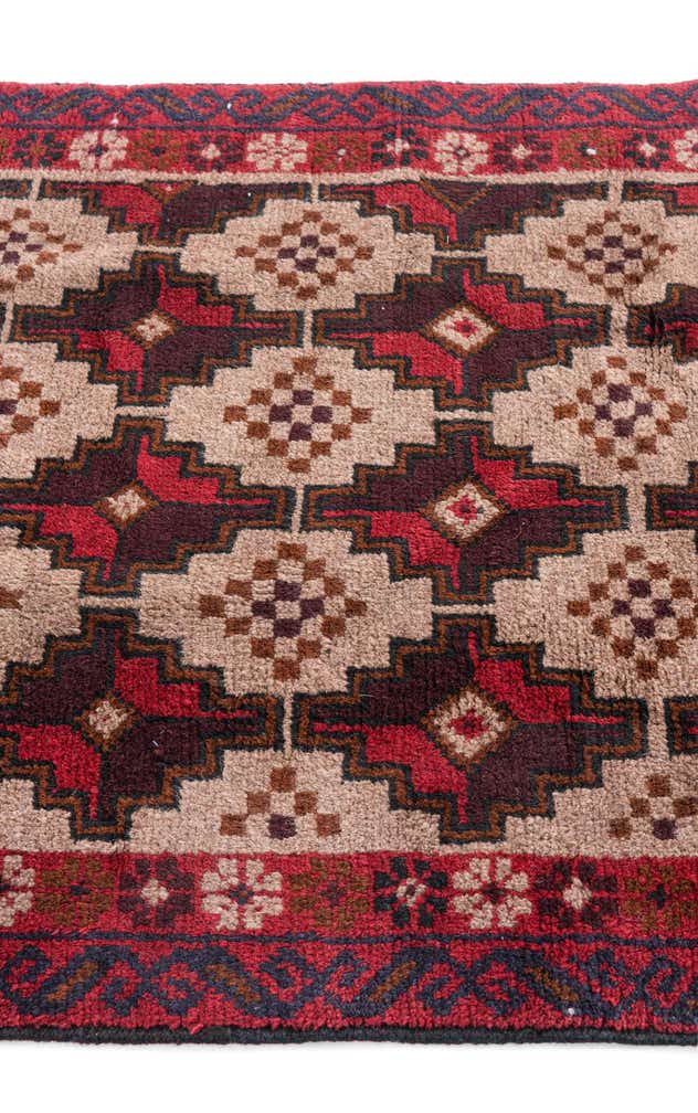 2' 9 x 4' 9 Hand Knotted Balouch Persian Wool Rug