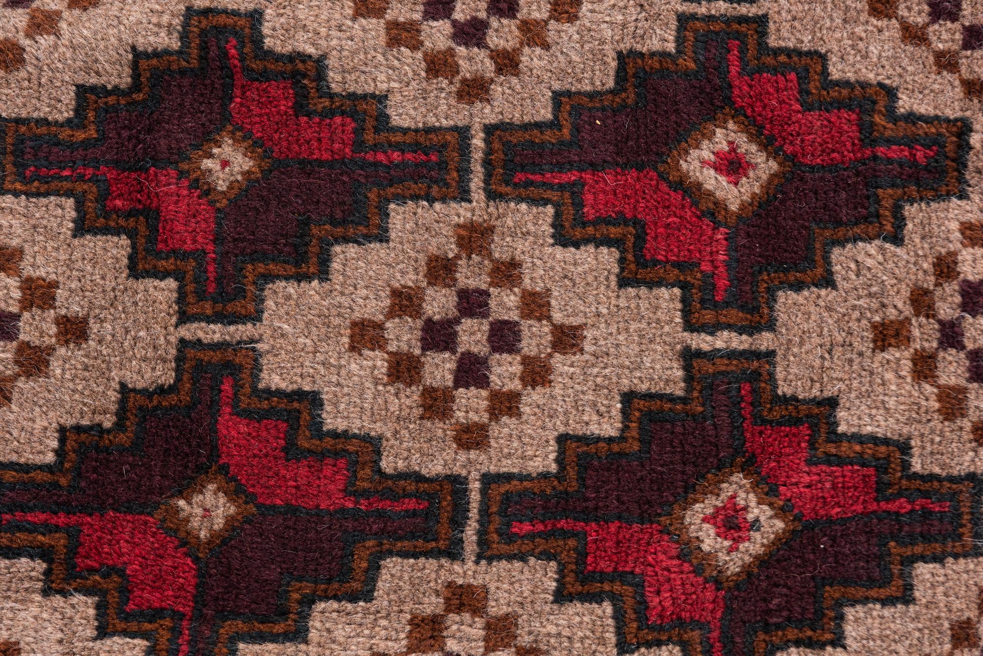 2' 9 x 4' 9 Hand Knotted Balouch Persian Wool Rug