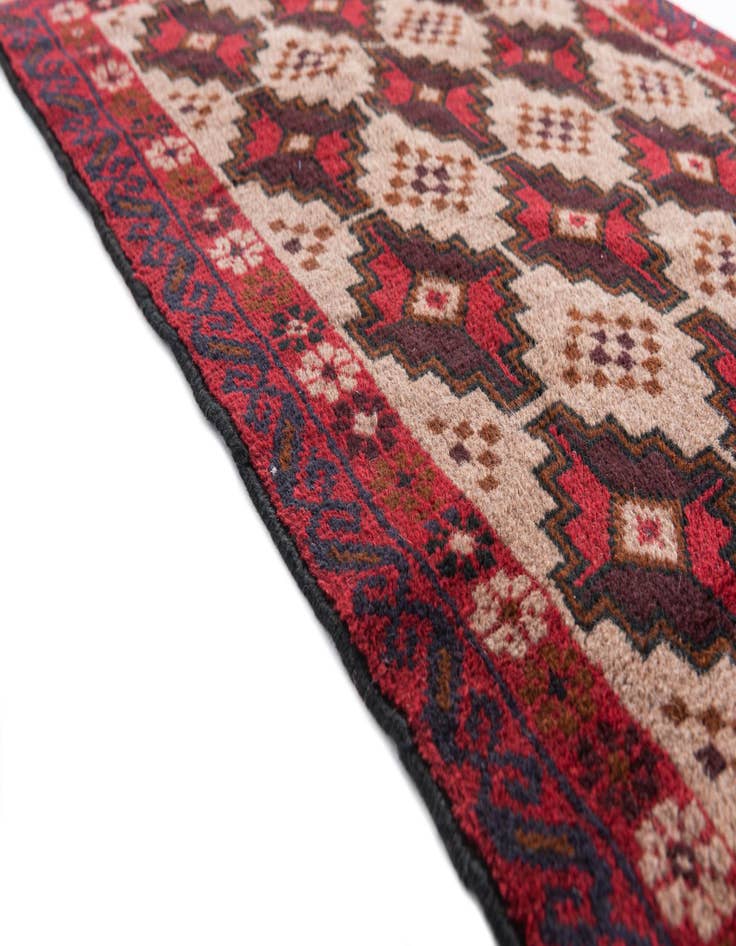 Detail image of 2' 9 x 4' 9  Hand Knotted Balouch Persian Wool Rug