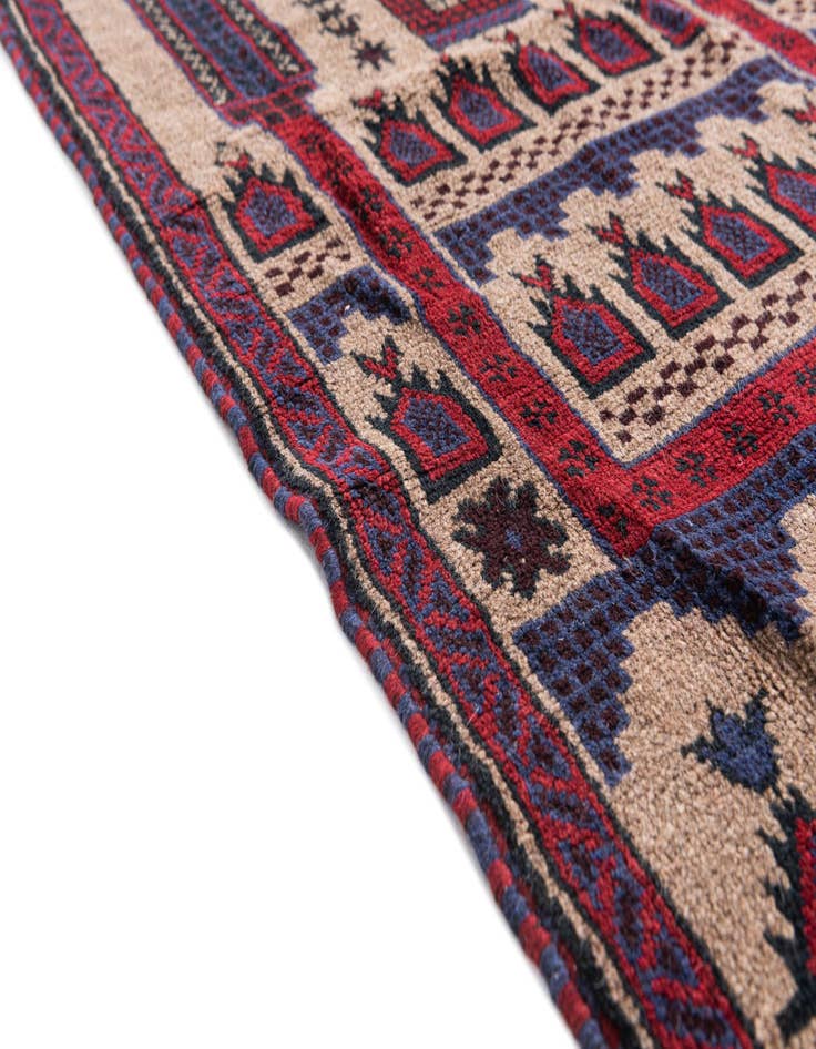 Detail image of 3' x 5' Hand Knotted Balouch Persian Wool Rug