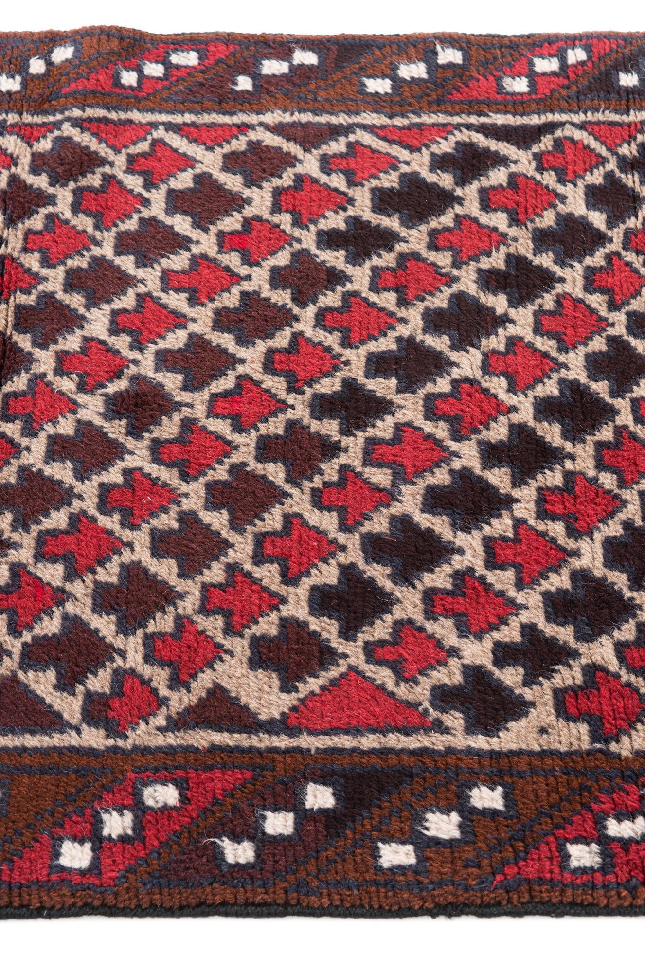 2' 9 x 4' 7 Hand Knotted Balouch Persian Wool Rug
