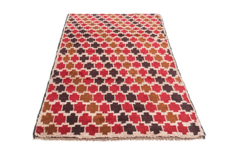 Detail image of 2' 9 x 4' 8 Hand Knotted Balouch Persian Wool Rug