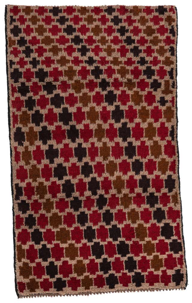 2' 9 x 4' 8 Hand Knotted Balouch Persian Wool Rug