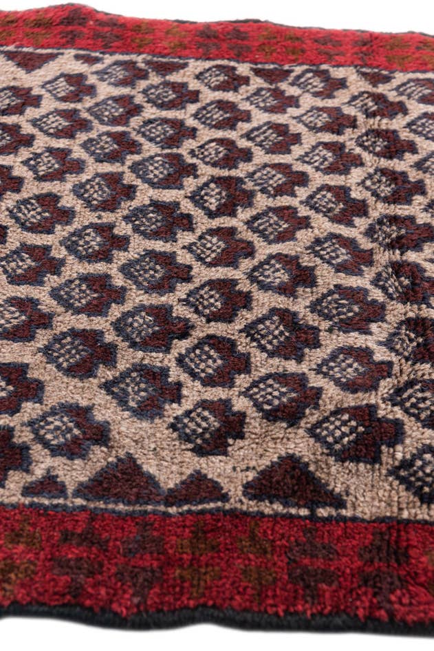 Detail image of 2' 9 x 4' 7 Hand Knotted Balouch Persian Wool Rug