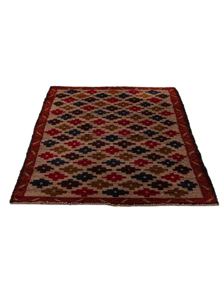 Detail image of 2' 10 x 4' 5  Hand Knotted Balouch Persian Wool Rug