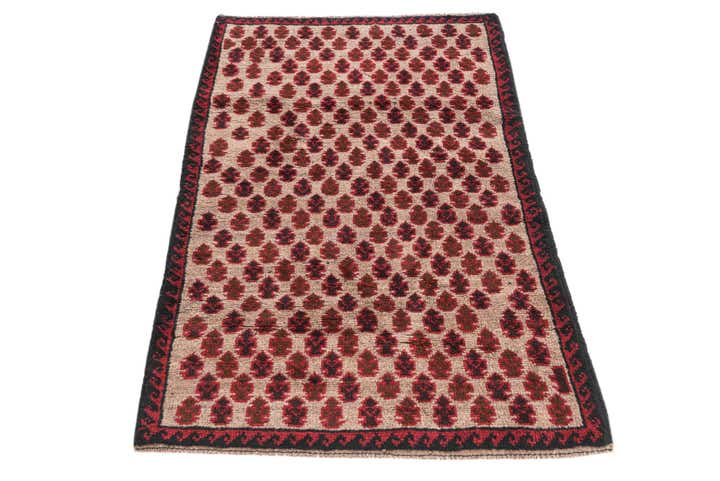 2' 10 x 4' 7 Hand Knotted Balouch Persian Wool Rug