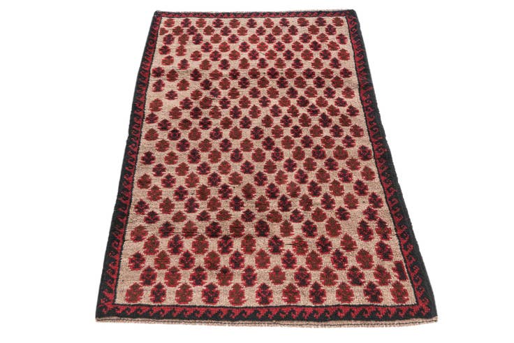 Detail image of 2' 10 x 4' 7 Hand Knotted Balouch Persian Wool Rug