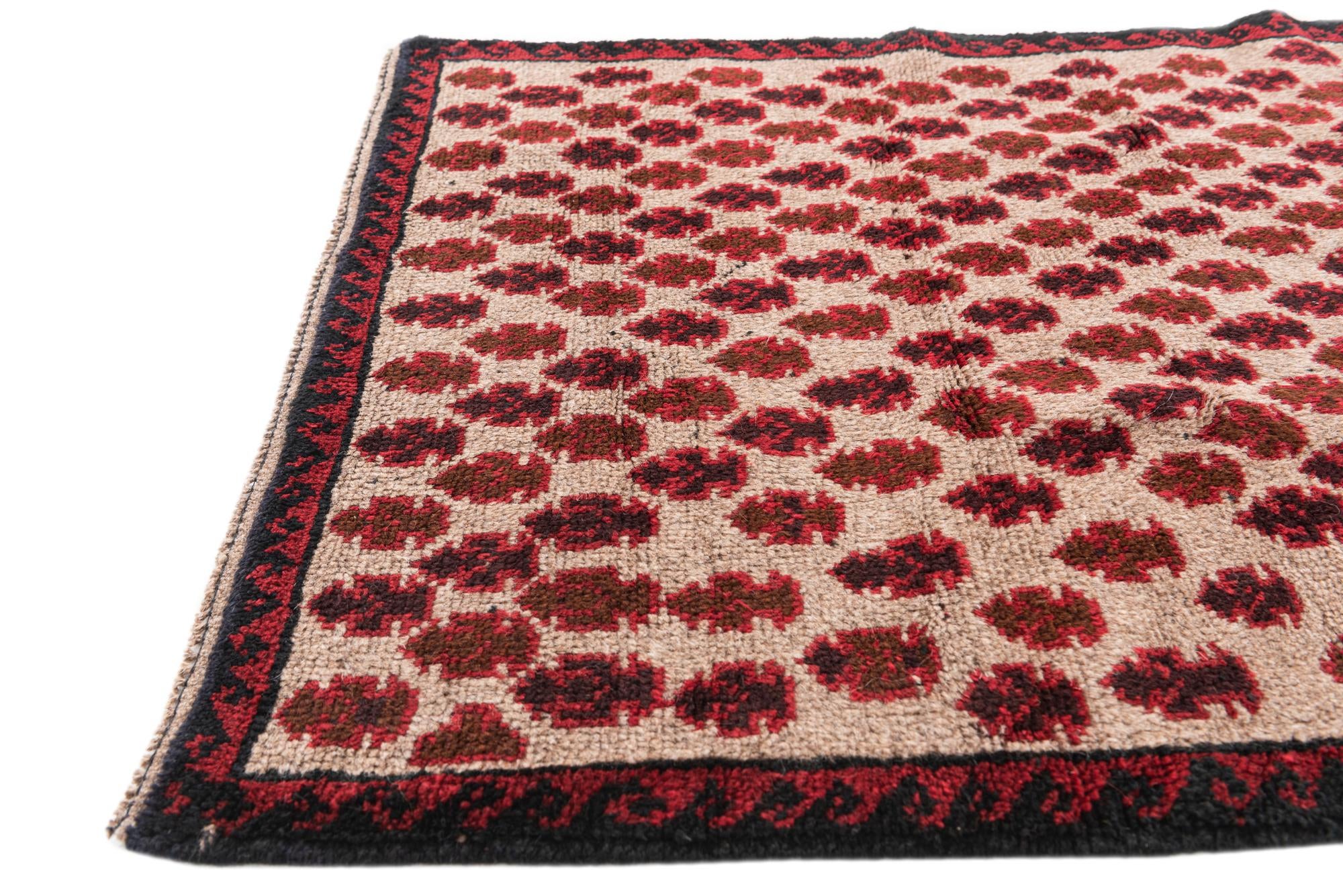 2' 10 x 4' 7 Hand Knotted Balouch Persian Wool Rug