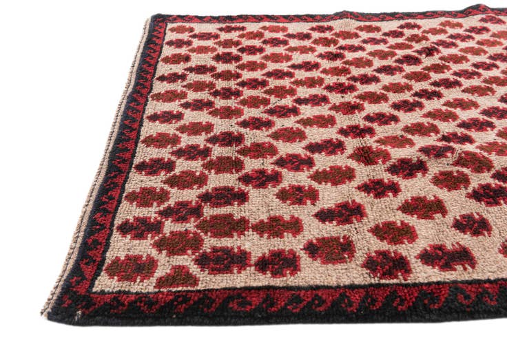 Detail image of 2' 10 x 4' 7 Hand Knotted Balouch Persian Wool Rug