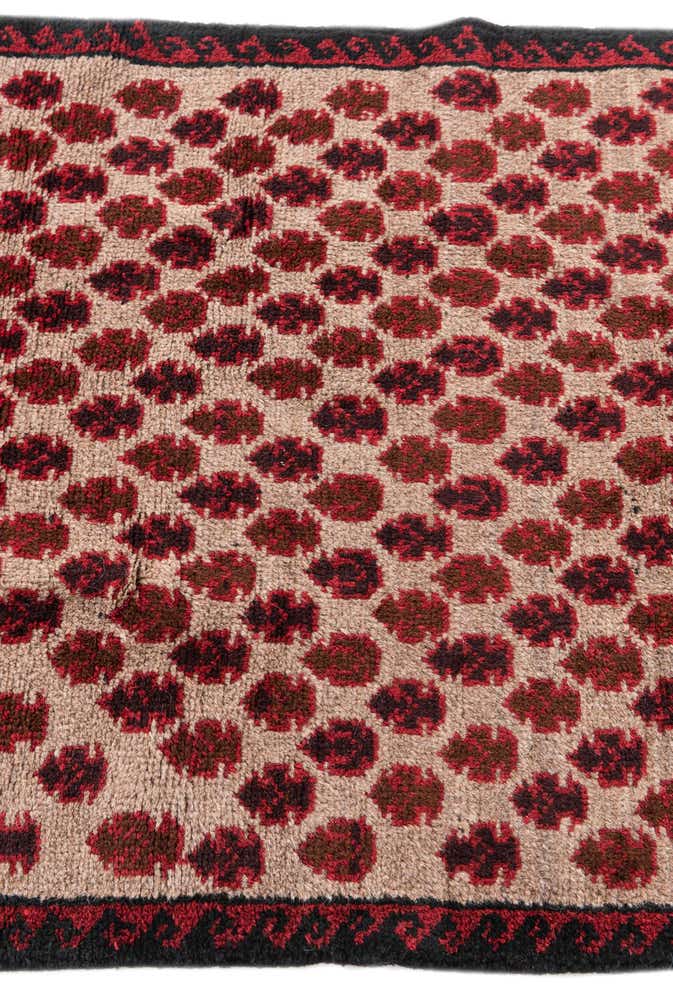 2' 10 x 4' 7 Hand Knotted Balouch Persian Wool Rug