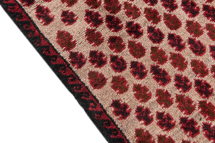 Detail image of 2' 10 x 4' 7 Hand Knotted Balouch Persian Wool Rug