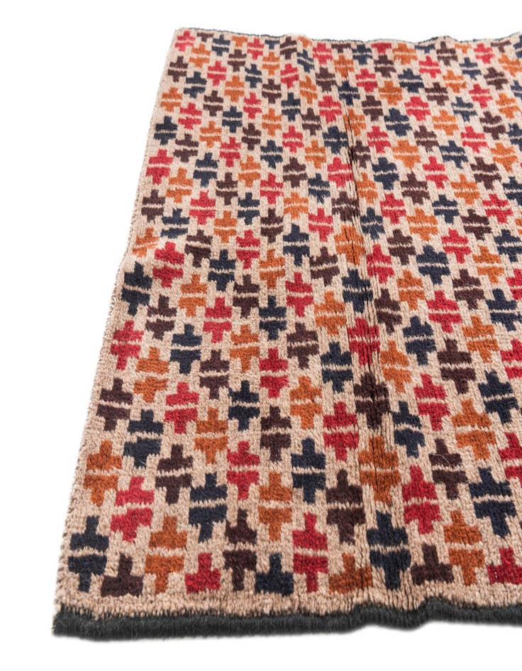 Detail image of 2' 10 x 4' 5 Hand Knotted Balouch Persian Wool Rug